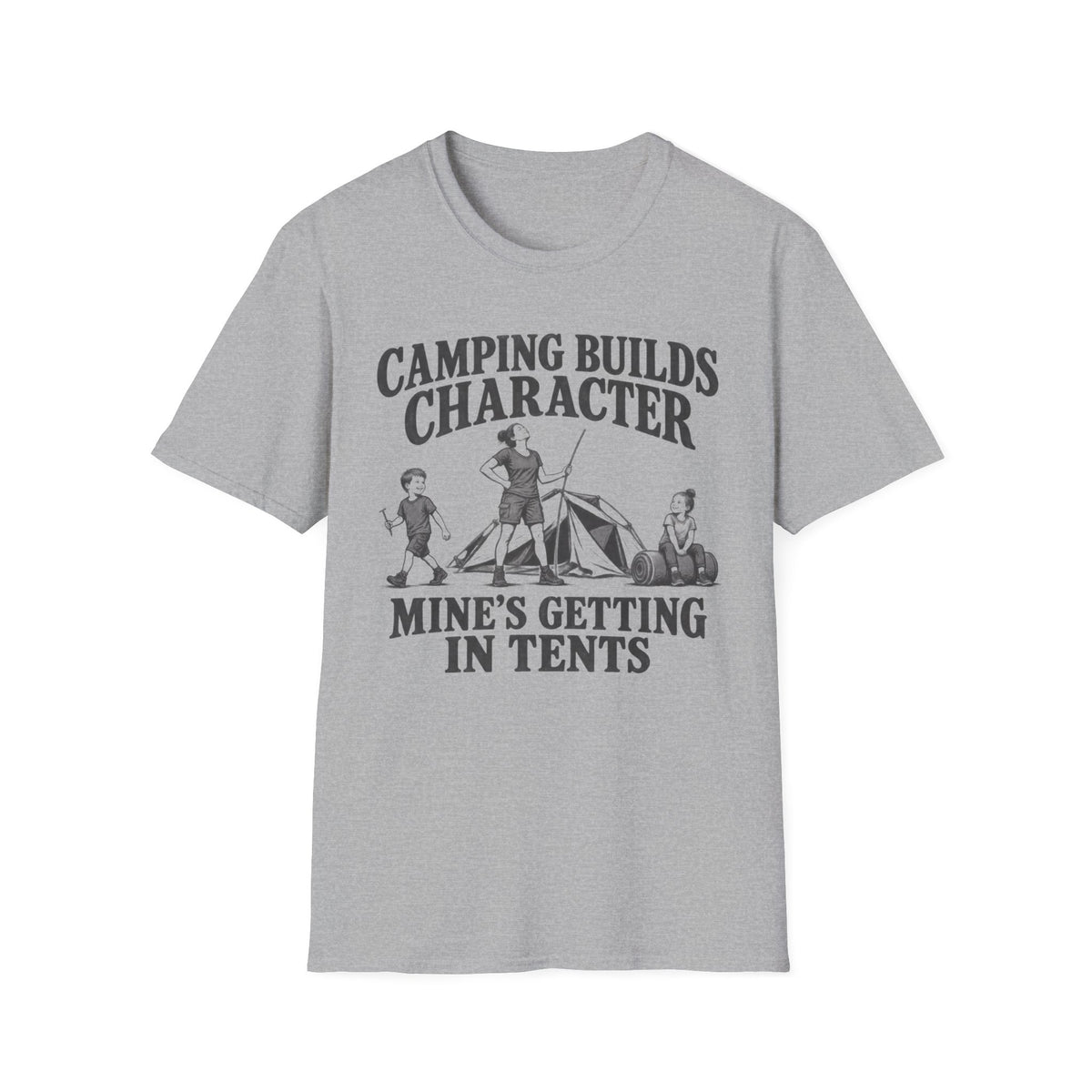 Camping Builds Character Mom T-Shirt