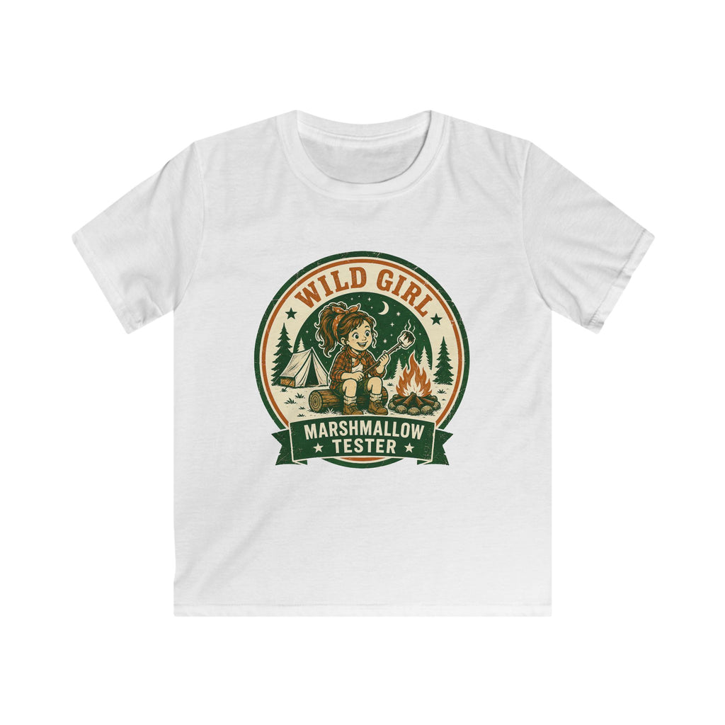 Wild Girl — Marshmallow Tester Matching Kids T-Shirt