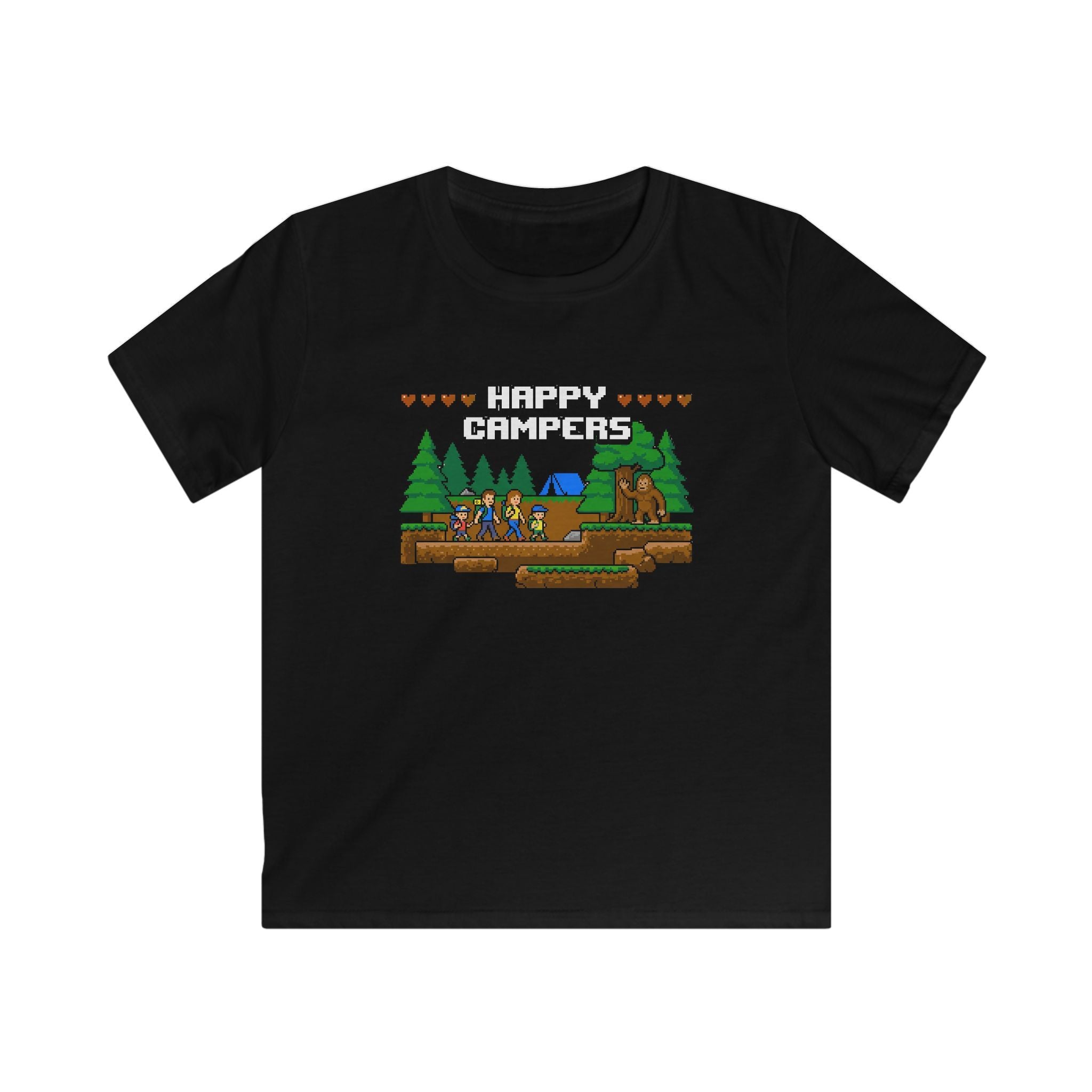Happy Campers With Bigfoot Matching Kids T-Shirt