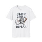 Camp, Grill, Repeat — With Bigfoot T-Shirt