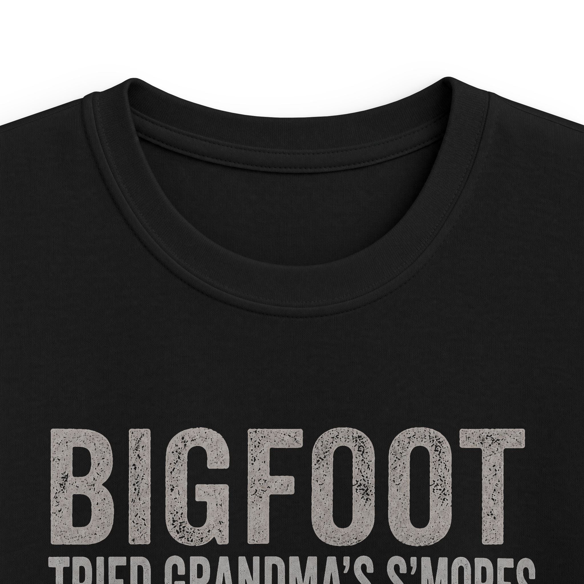 Bigfoot Tried Grandma's S'Mores — And Stopped Hiding Matching Kids T-Shirt