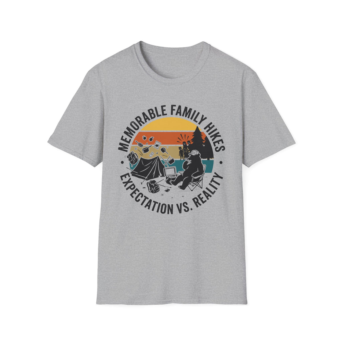 Memorable Family Hikes —  Expectation VS Reality With The Bear T-Shirt