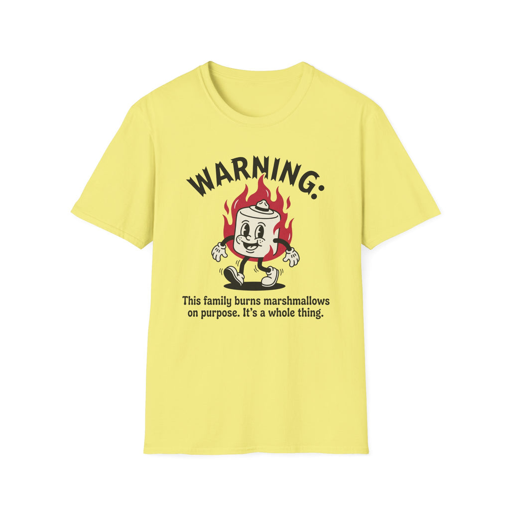 This Family Burns Marshmallows On Purpose Retro T-Shirt