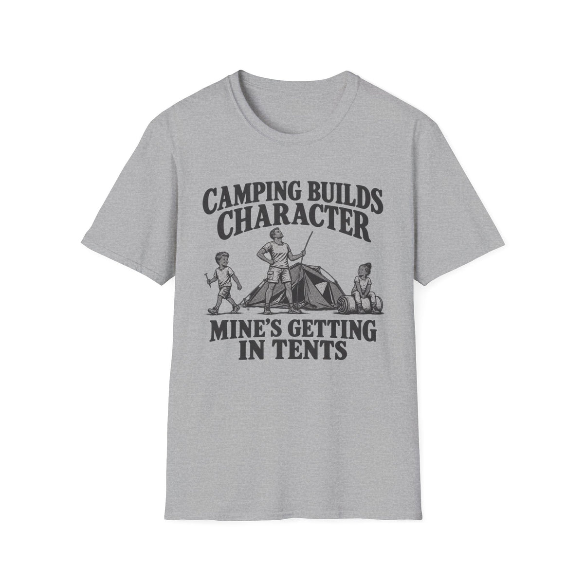 Camping Builds Character Dad T-Shirt