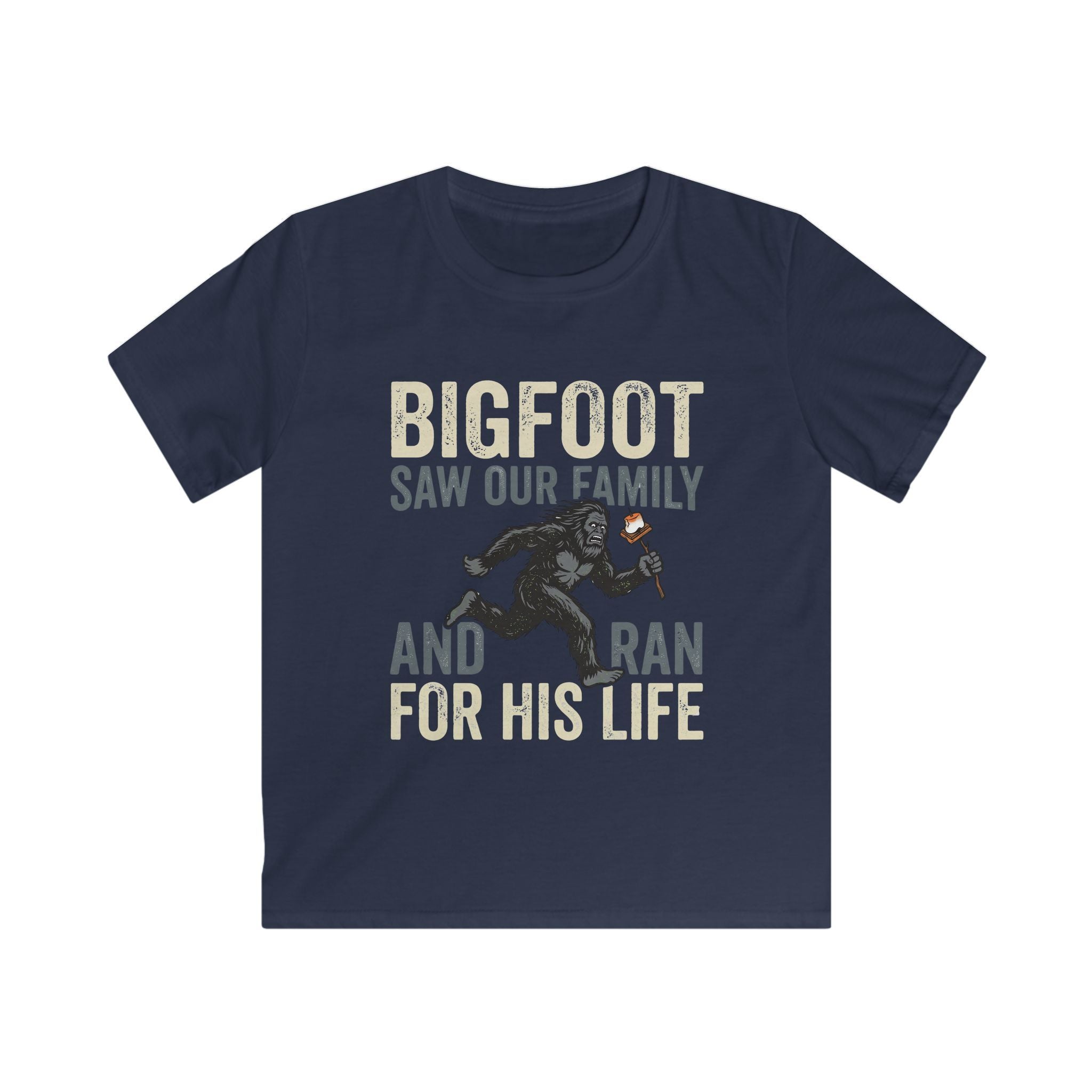 Bigfoot Saw Our Family And Ran For His Life Matching Kids T-Shirt