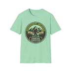 Achievement Unlocked — Camping Champion With Bigfoot 8-Bit T-Shirt