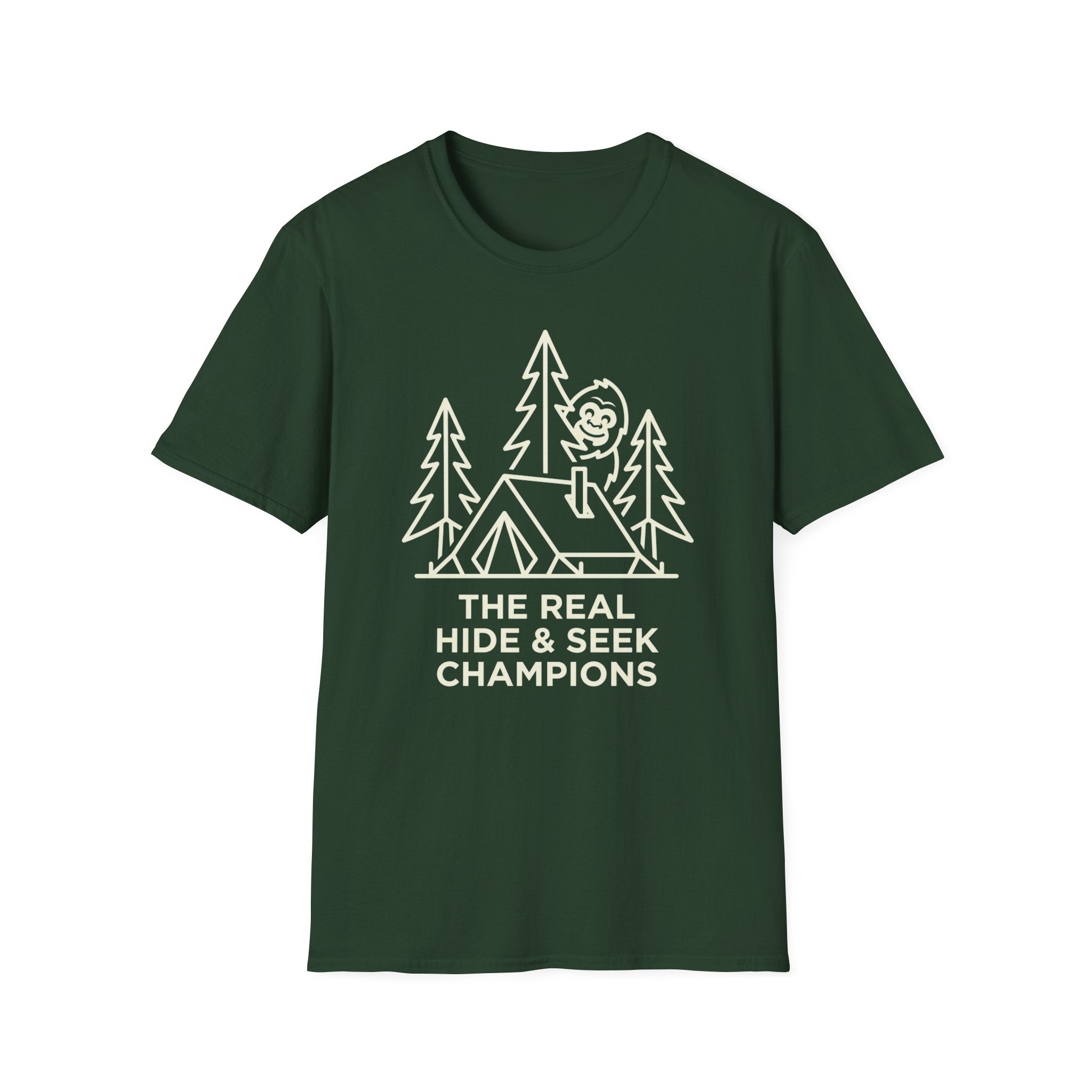 The Real Hide & Seek Champions With Bigfoot — Dark Edition T-Shirt
