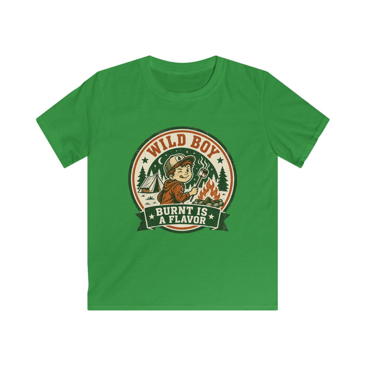 Wild Boy — Burnt Is A Flavor Matching Kids T-Shirt
