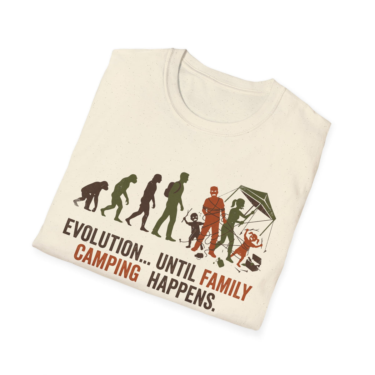 Evolution — Until Family Camping Happens T-Shirt