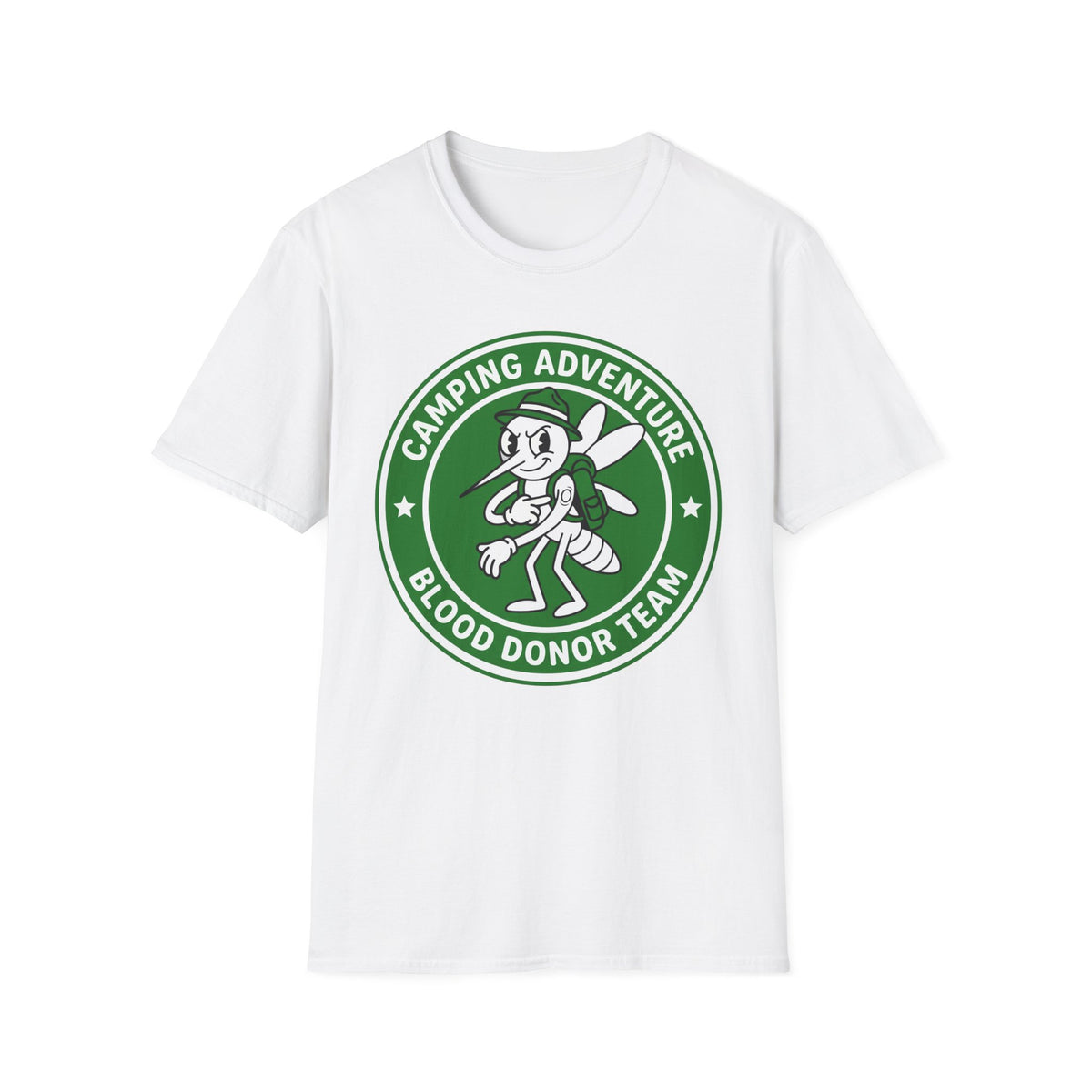 Camping Adventure — Blood Donor Team With Mosquitoes T-Shirt