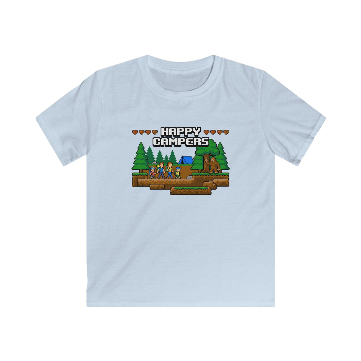 Happy Campers With Bigfoot Matching Kids T-Shirt