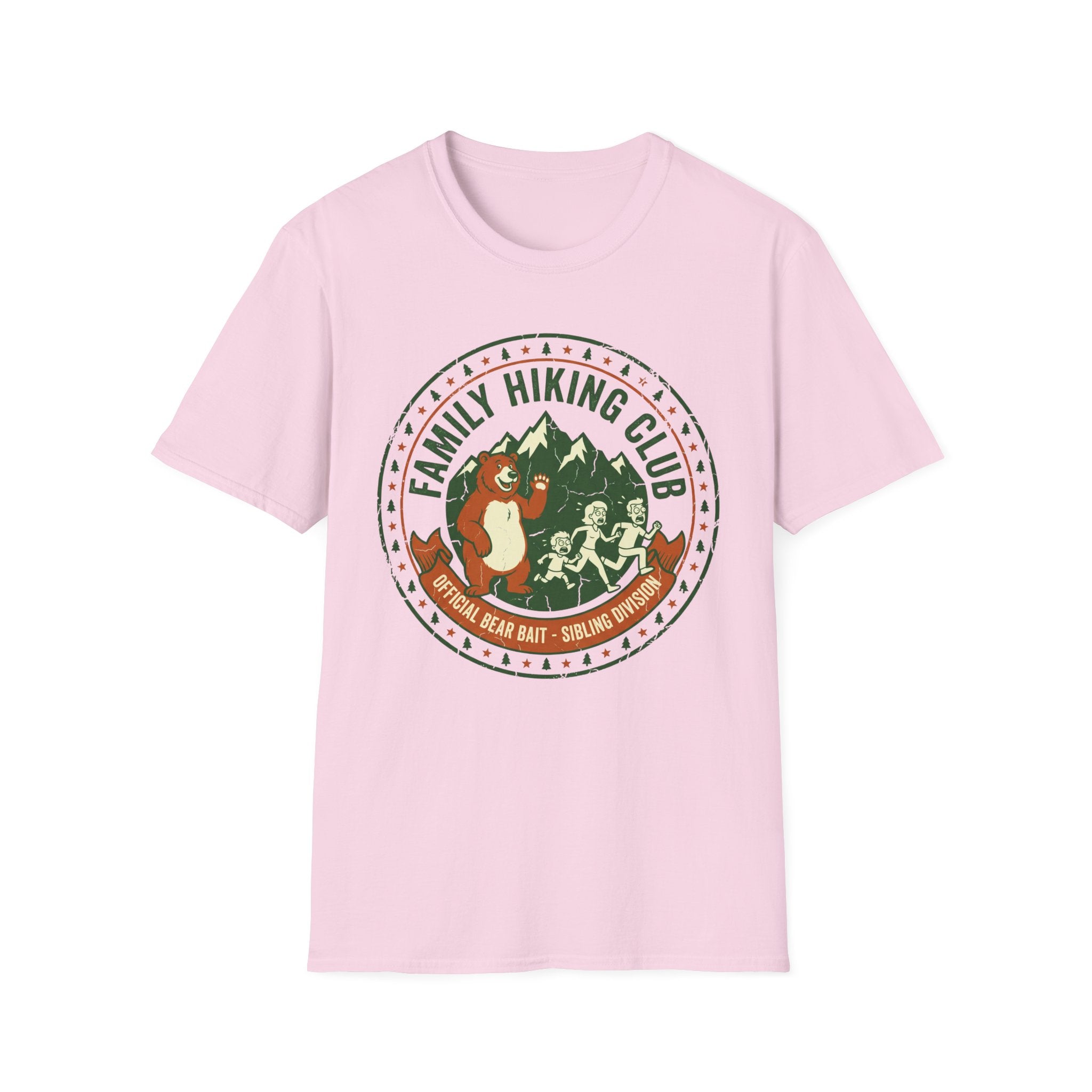 Family Hiking Club — Official Bear Bait Sibling Division T-Shirt