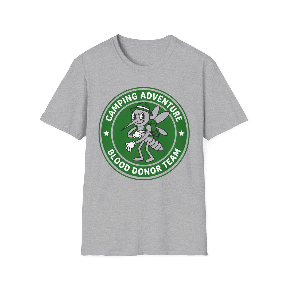 Camping Adventure — Blood Donor Team With Mosquitoes T-Shirt