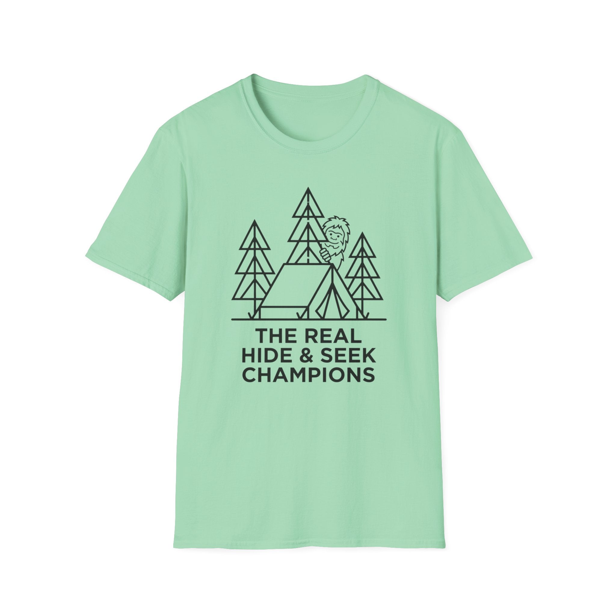 The Real Hide & Seek Champions With Bigfoot — Light Edition T-Shirt