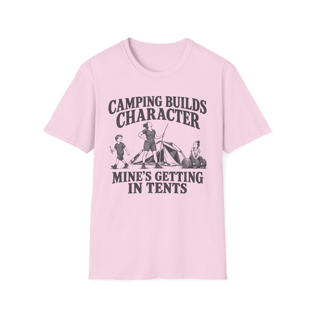 Camping Builds Character Mom T-Shirt
