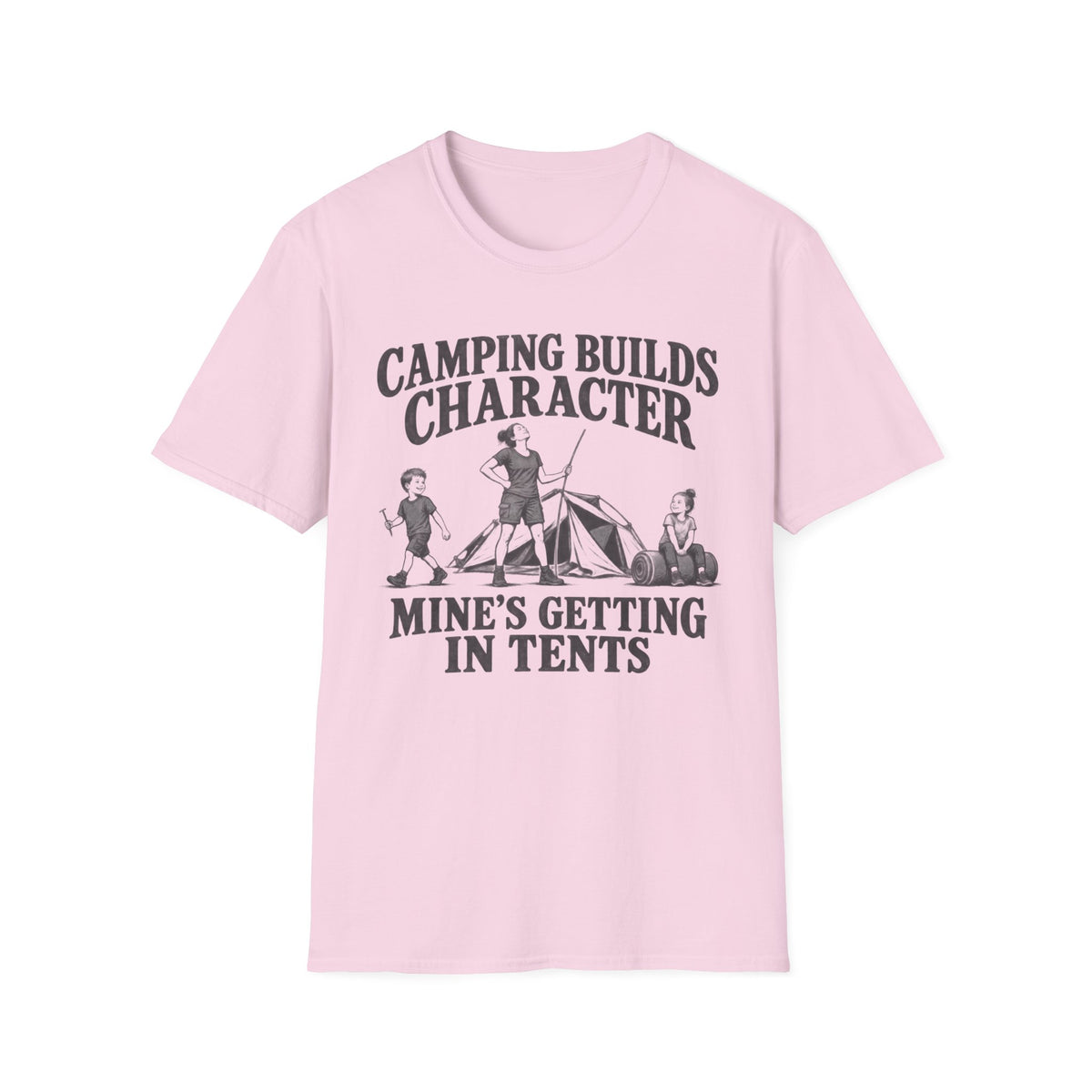 Camping Builds Character Mom T-Shirt