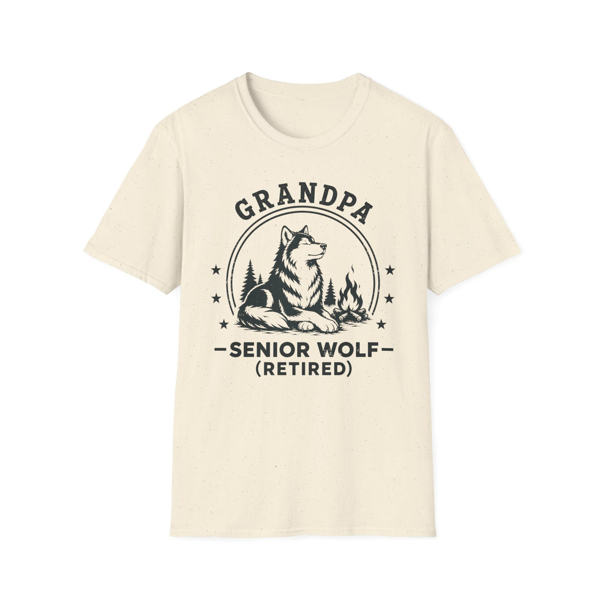 Grandpa — Senior Wolf (Retired) Matching T-Shirt