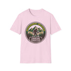 Achievement Unlocked — Camping Champion With Bigfoot 8-Bit T-Shirt