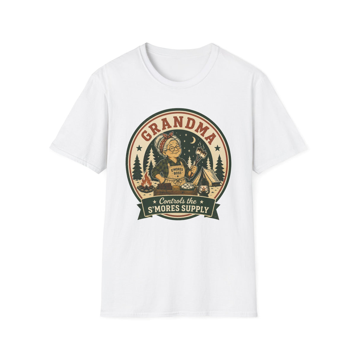 Grandma — Controls The S'Mores Supply Matching T-Shirt