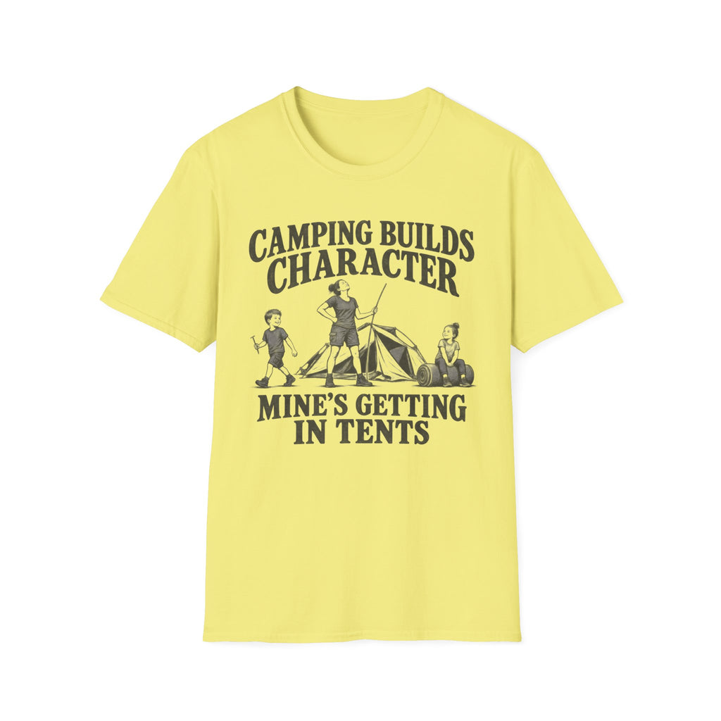 Camping Builds Character Mom T-Shirt