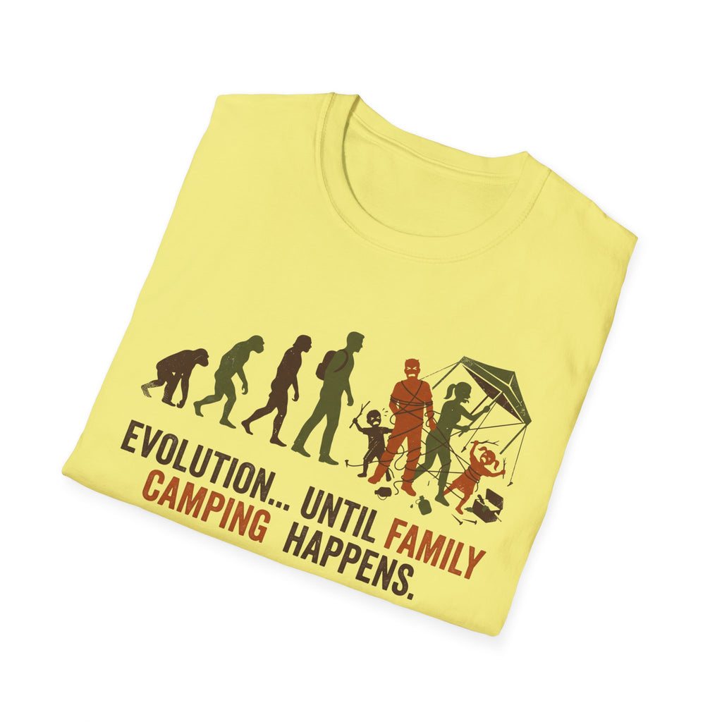 Evolution — Until Family Camping Happens T-Shirt