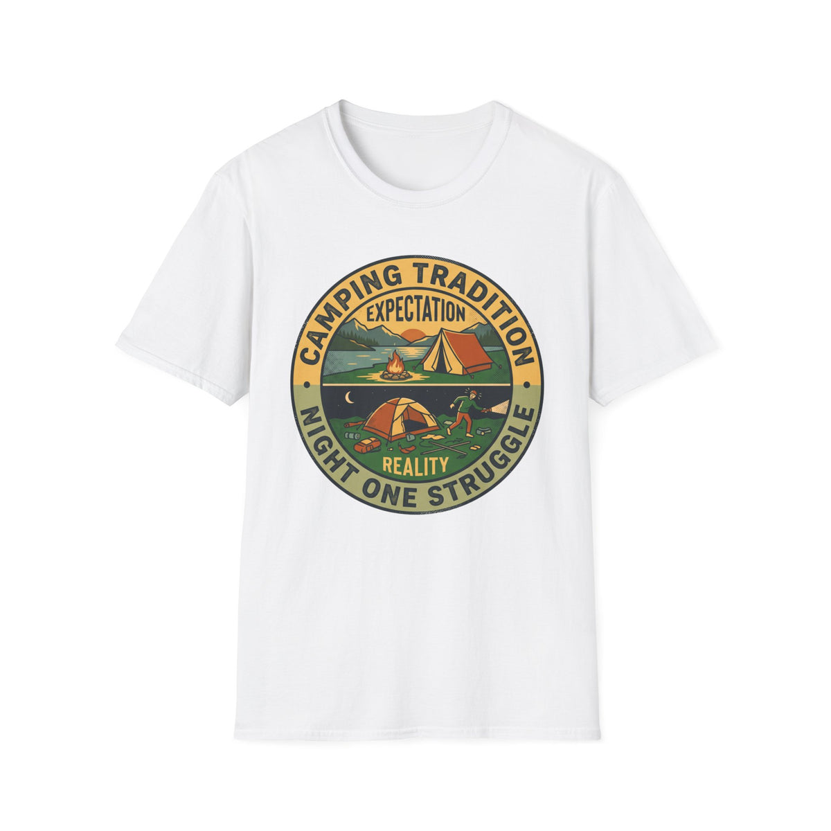 Camping Tradition — Night One Struggle Expectation Vs Reality T-Shirt