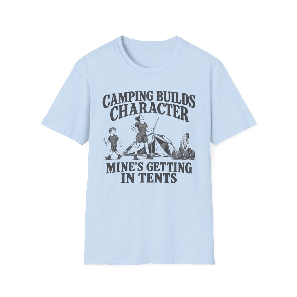 Camping Builds Character Mom T-Shirt