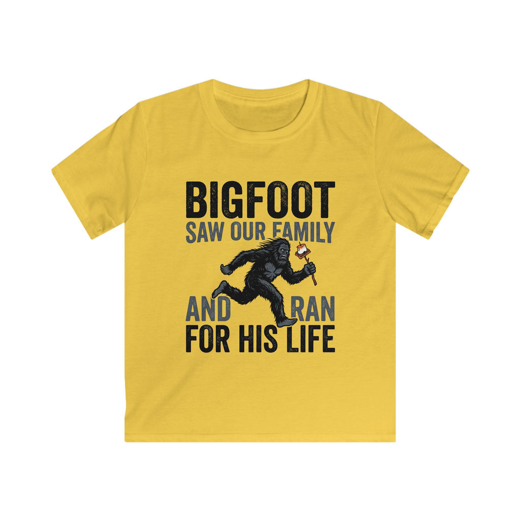 Bigfoot Saw Our Family And Ran For His Life Matching Kids T-Shirt