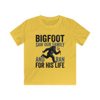 Bigfoot Saw Our Family And Ran For His Life Matching Kids T-Shirt