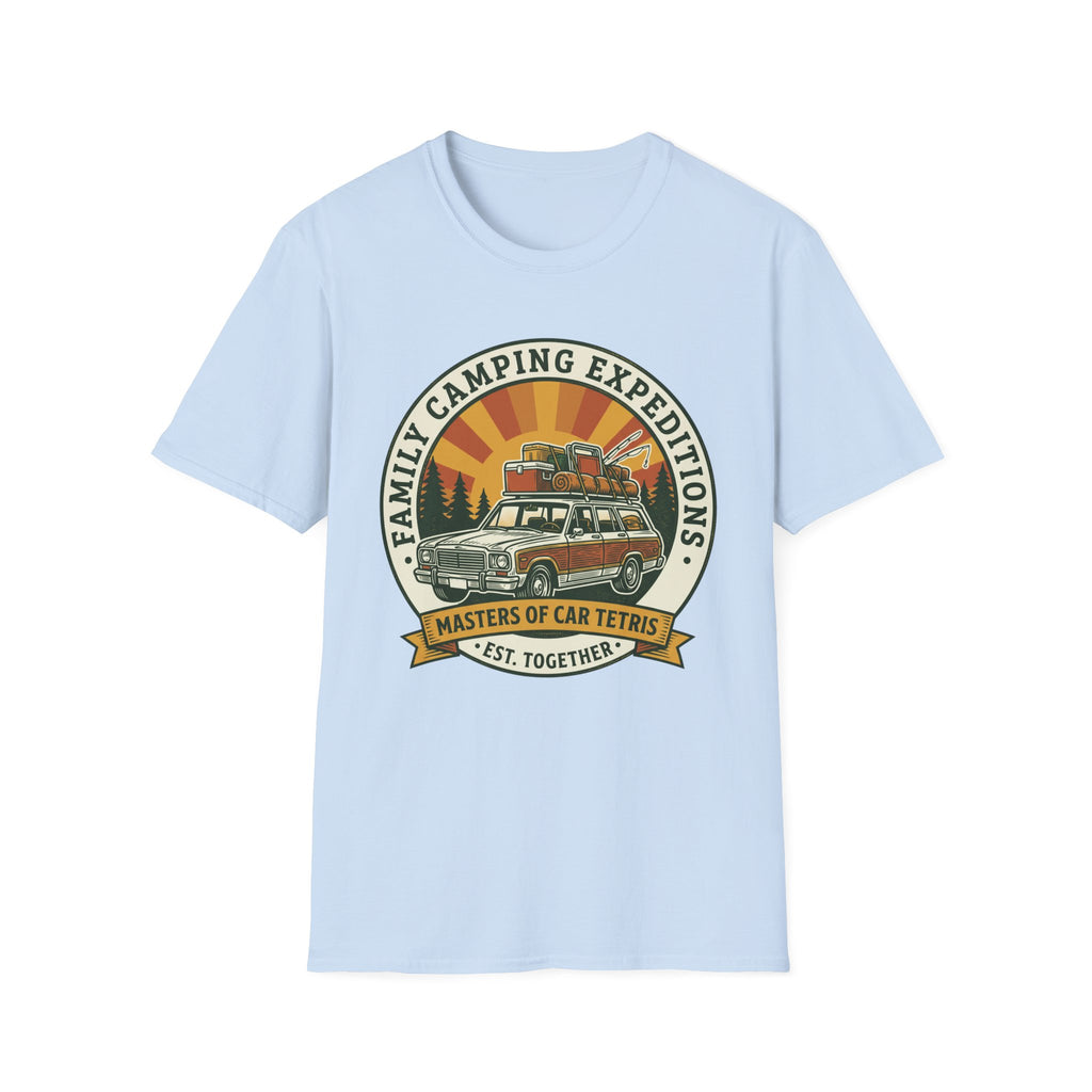 Family Camping Expeditions — Masters of Car Tetris T-Shirt