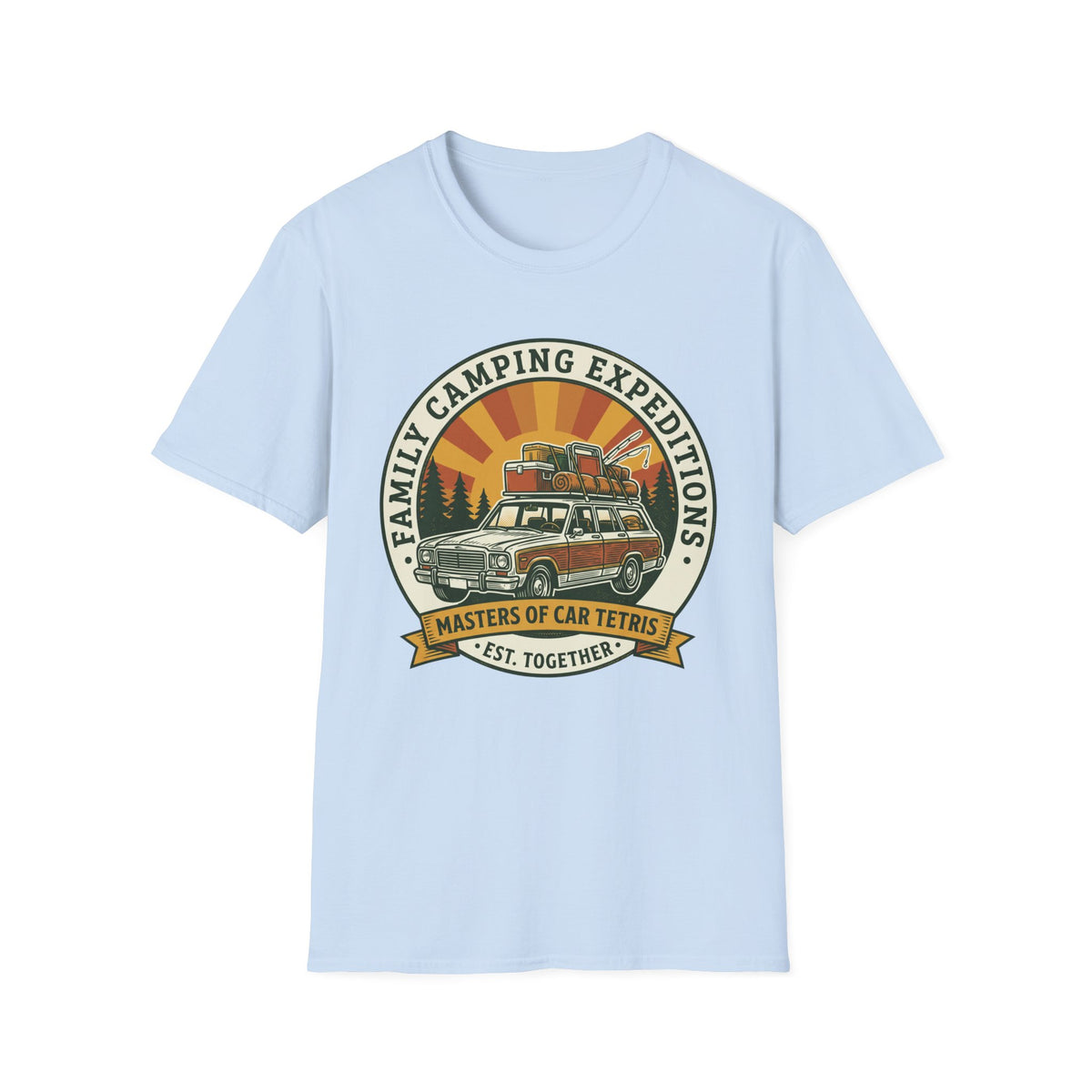 Family Camping Expeditions — Masters of Car Tetris T-Shirt
