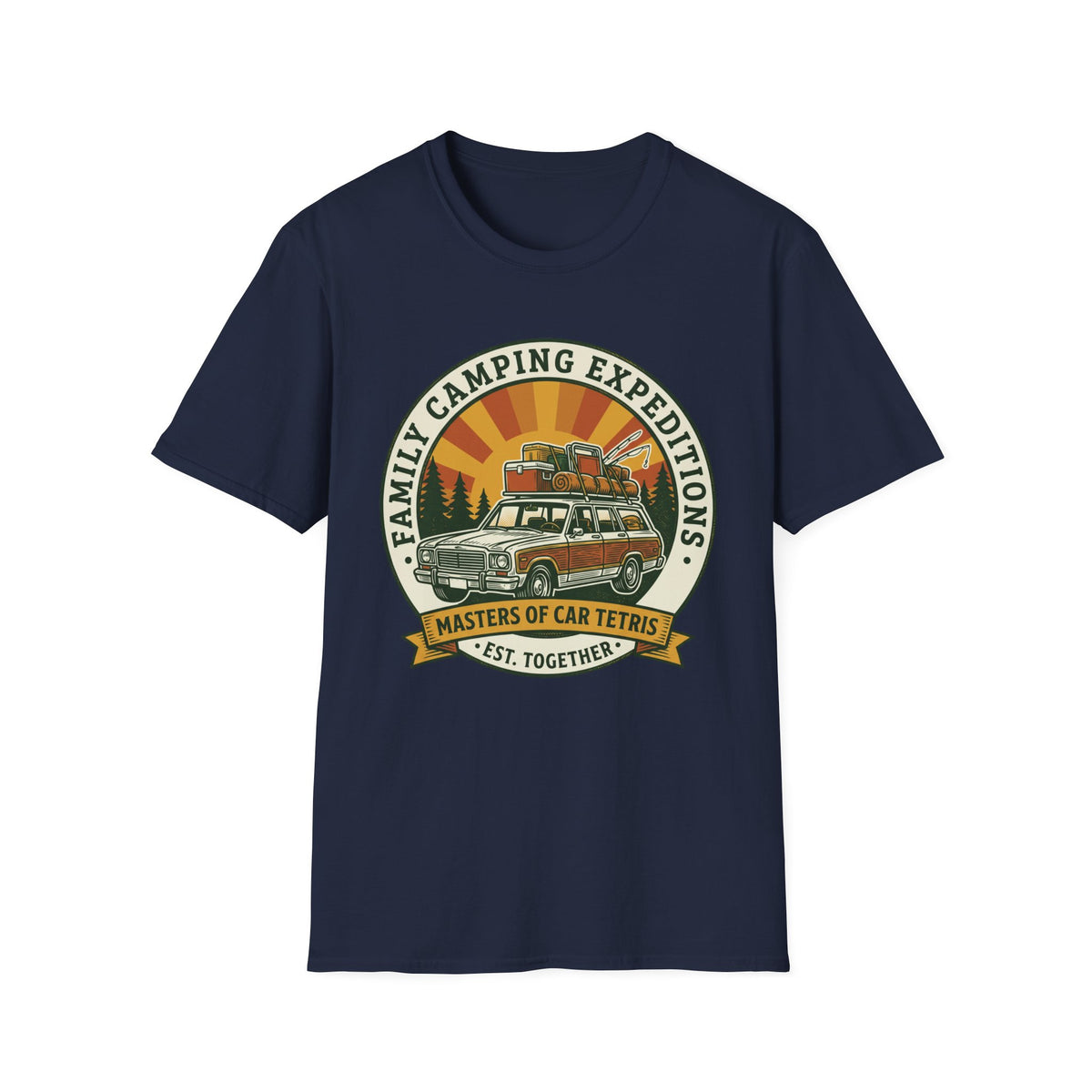 Family Camping Expeditions — Masters of Car Tetris T-Shirt