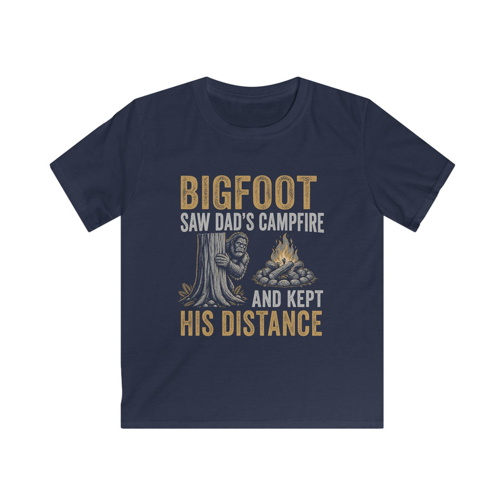 Bigfoot Saw Dad's Campfire — And Kept His Distance Matching Kids T-Shirt