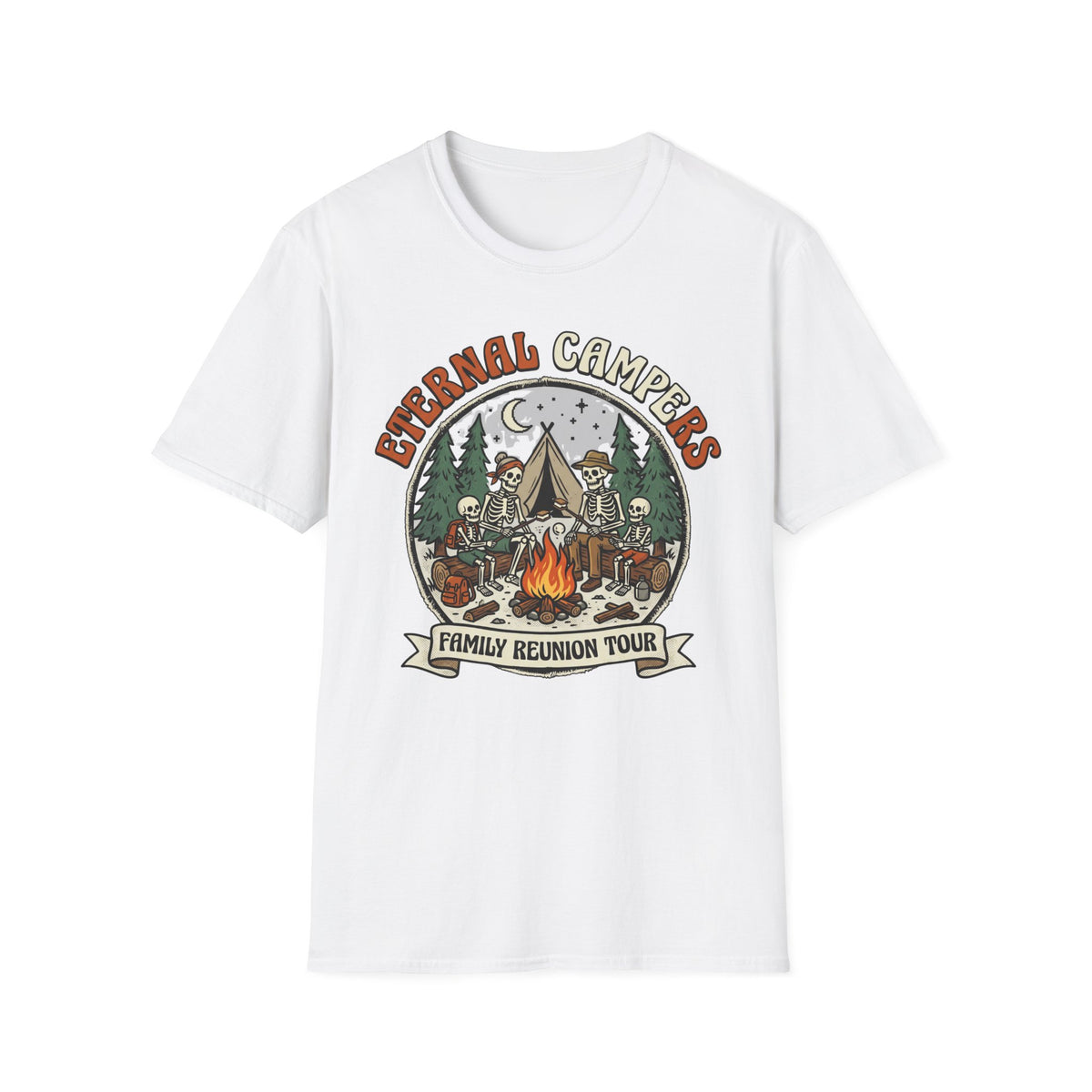 Eternal Campers — Family Reunion Tour With Skeleton T-Shirt