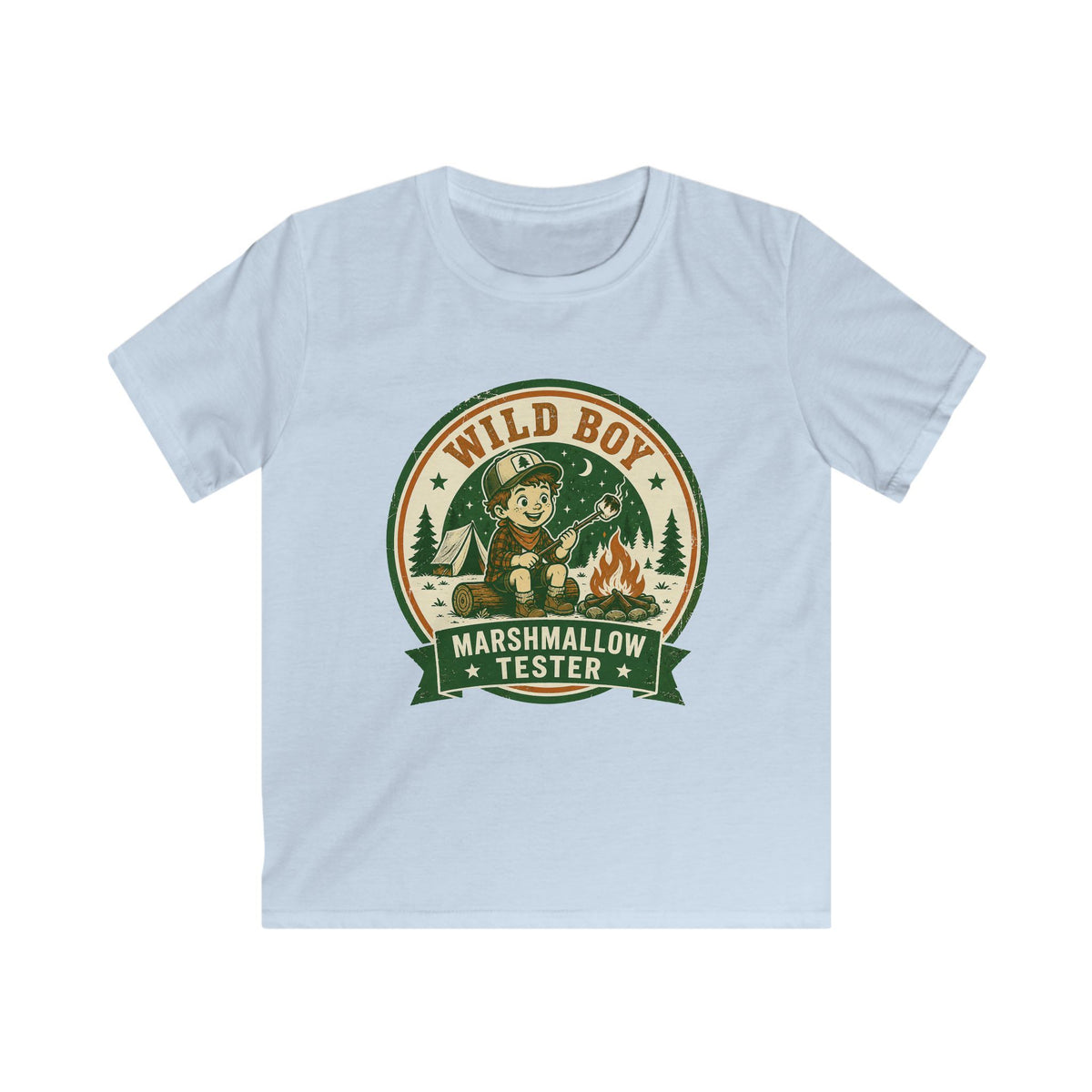 Wild Boy — Marshmallow Tester Matching Kids T-Shirt