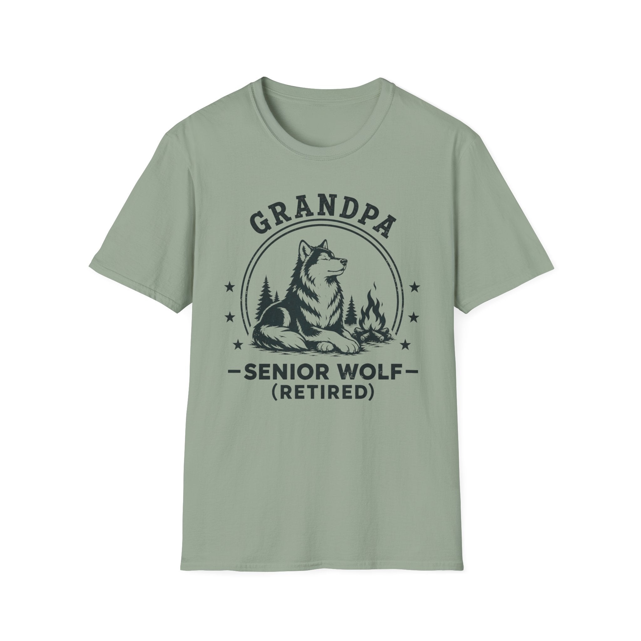 Grandpa — Senior Wolf (Retired) Matching T-Shirt