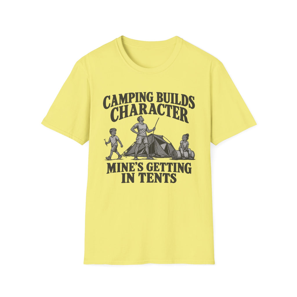 Camping Builds Character Dad T-Shirt