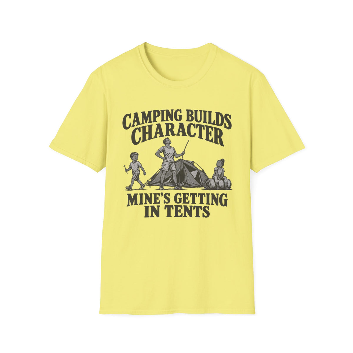 Camping Builds Character Dad T-Shirt