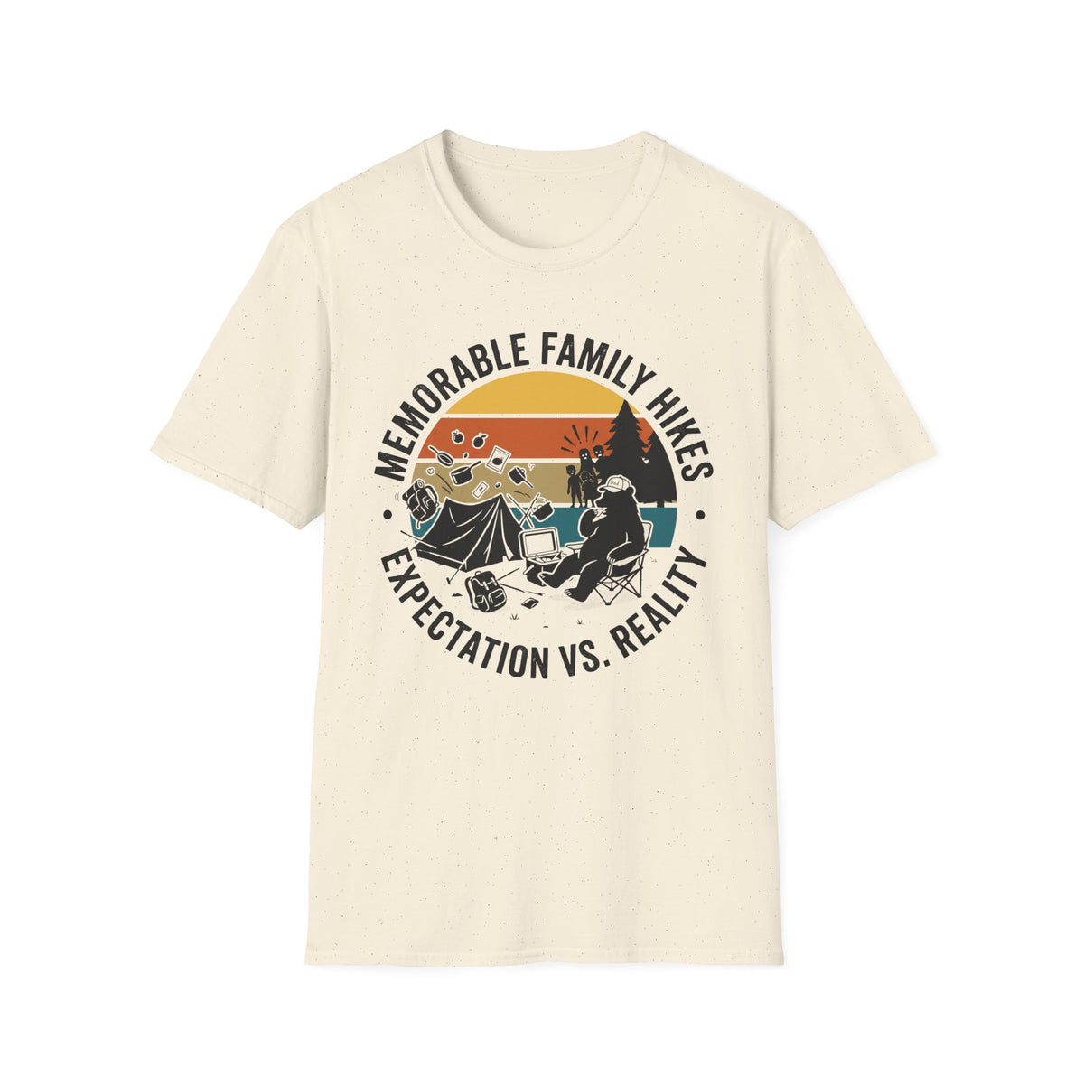 Memorable Family Hikes —  Expectation VS Reality With The Bear T-Shirt