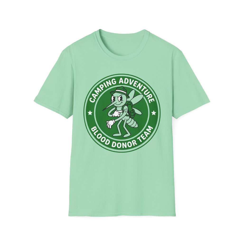 Camping Adventure — Blood Donor Team With Mosquitoes T-Shirt