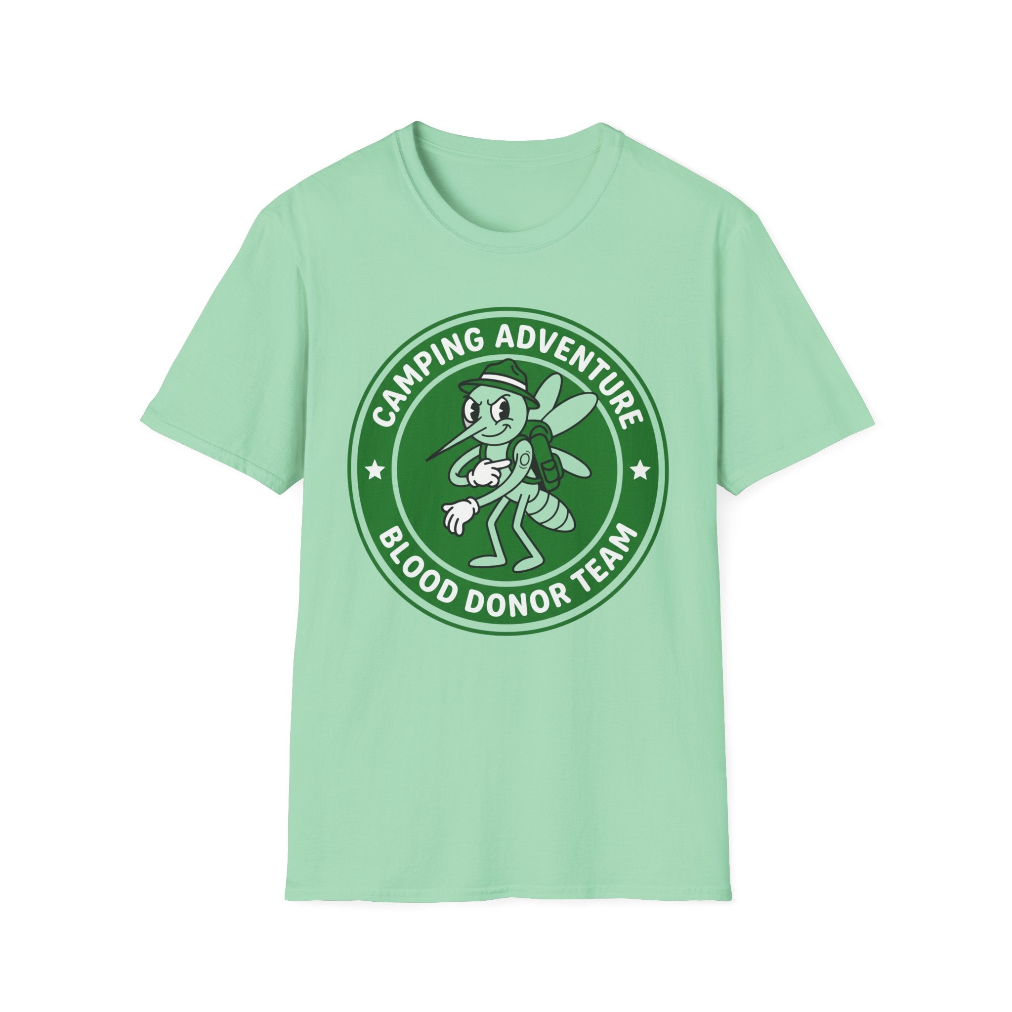 Camping Adventure — Blood Donor Team With Mosquitoes T-Shirt