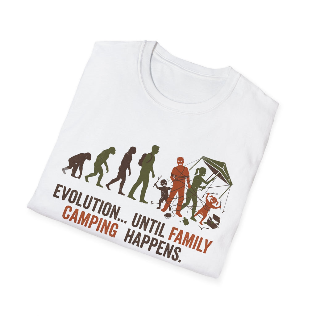 Evolution — Until Family Camping Happens T-Shirt