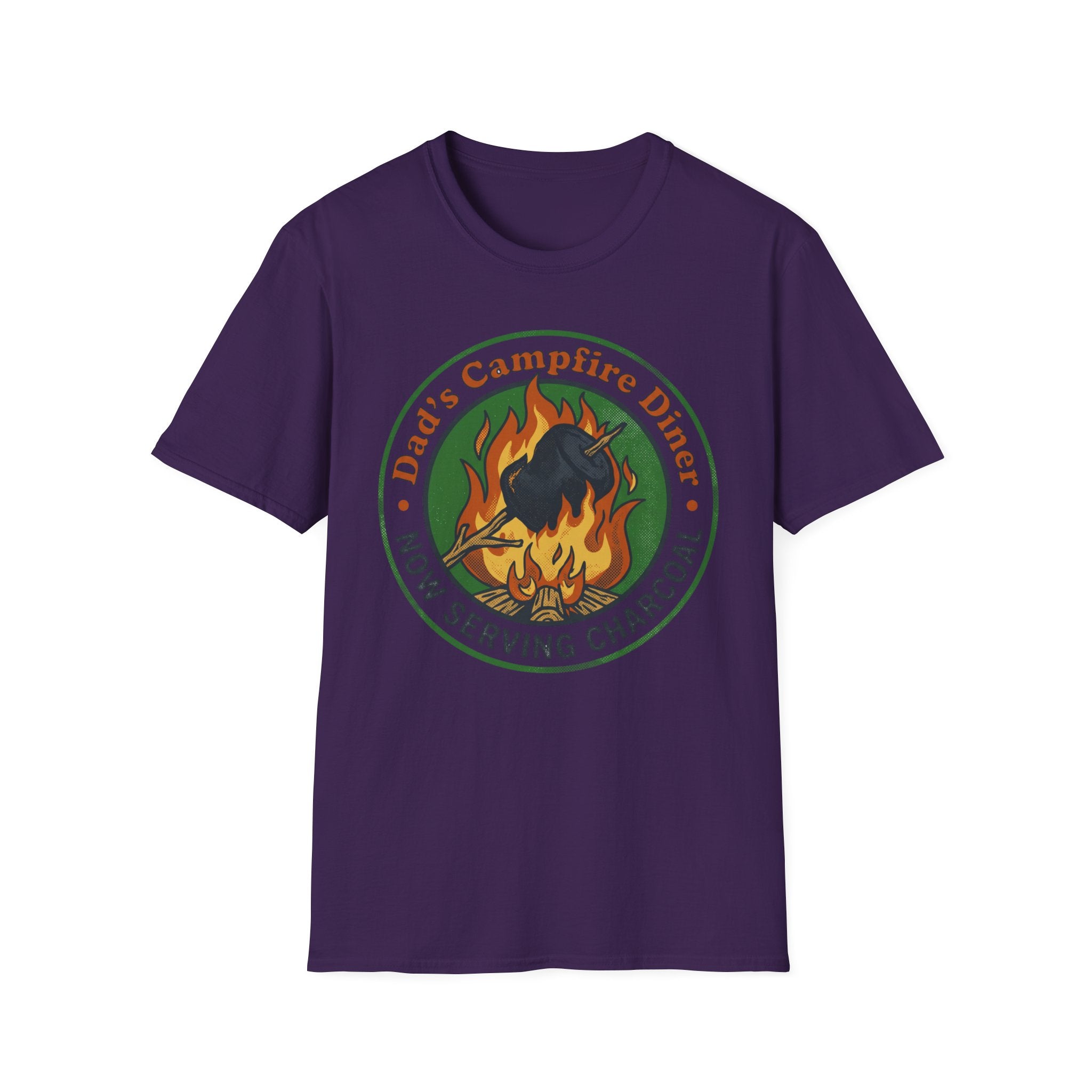 Dad's Campfire Diner — Now Serving Charcoal T-Shirt