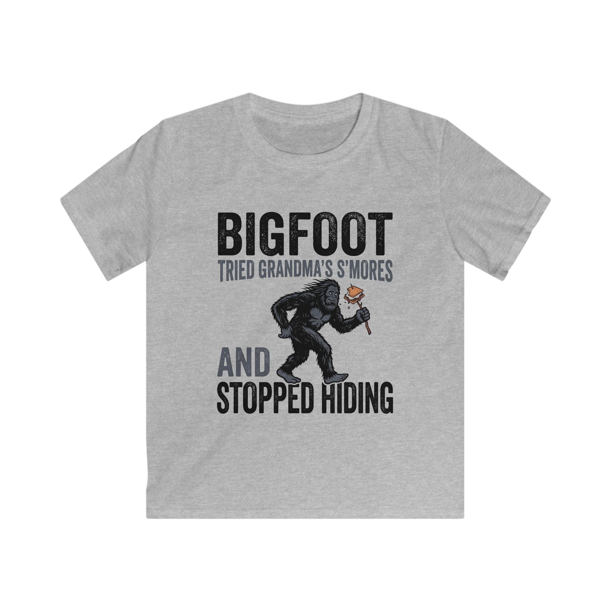 Bigfoot Tried Grandma's S'Mores — And Stopped Hiding Matching Kids T-Shirt