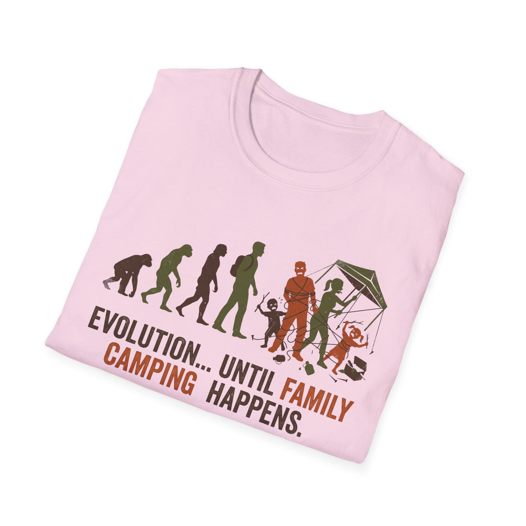 Evolution — Until Family Camping Happens T-Shirt