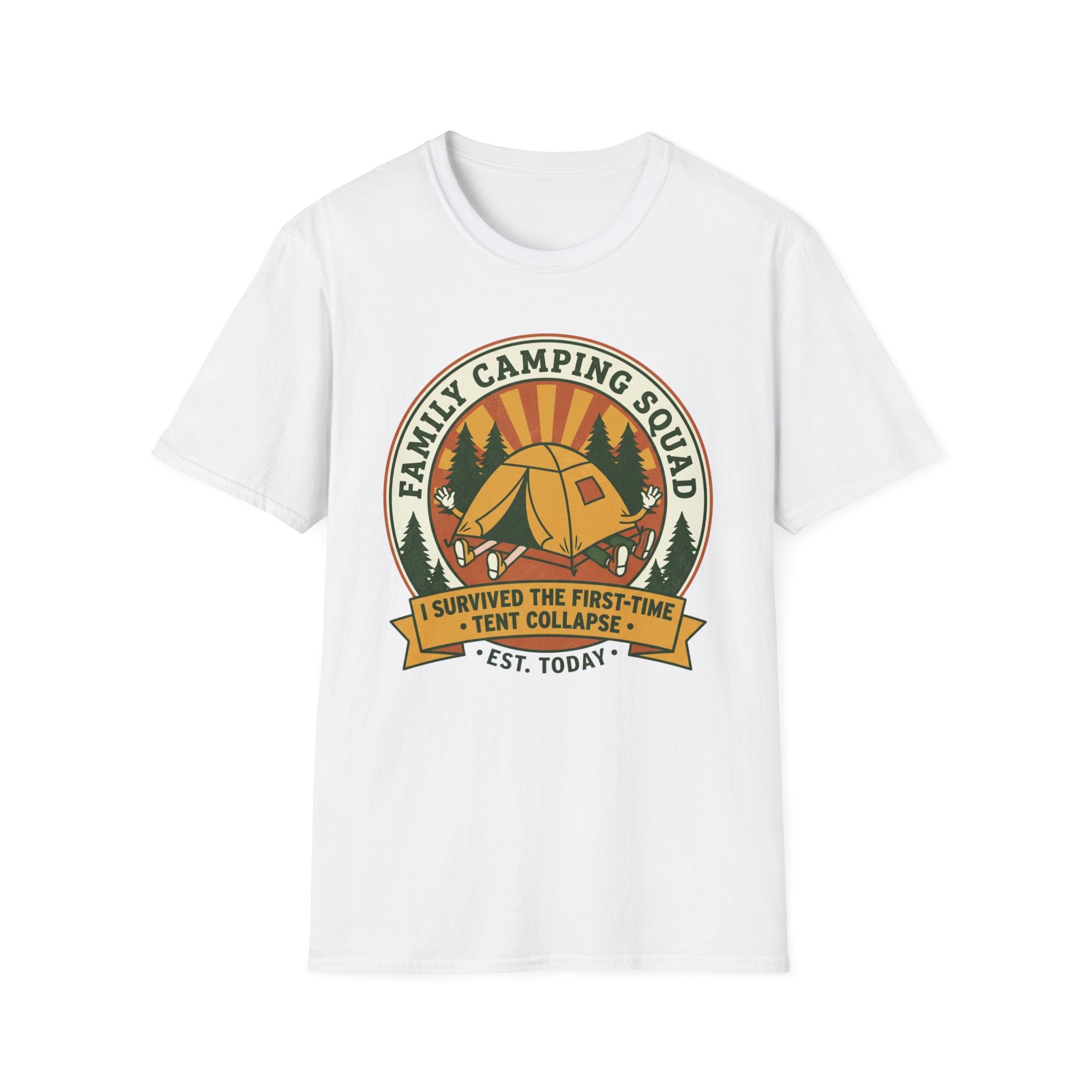Family Camping Squad — I Survived The First-Time (Tent Collapse) T-Shirt