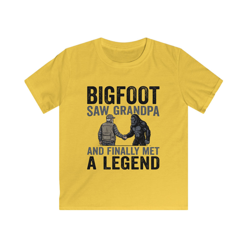 Bigfoot Saw Grandpa — And Finally Met a Legend Matching Kids T-Shirt