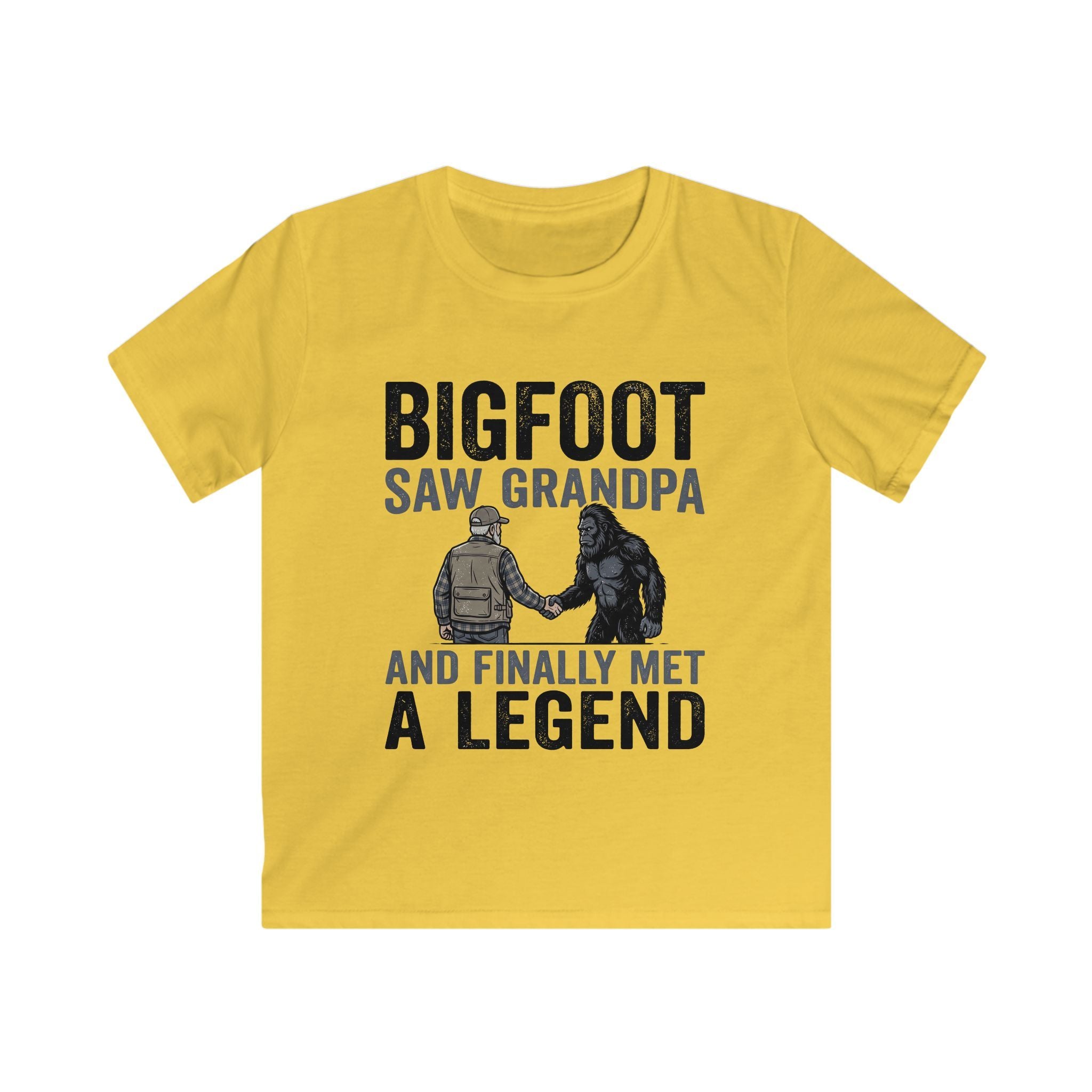 Bigfoot Saw Grandpa — And Finally Met a Legend Matching Kids T-Shirt
