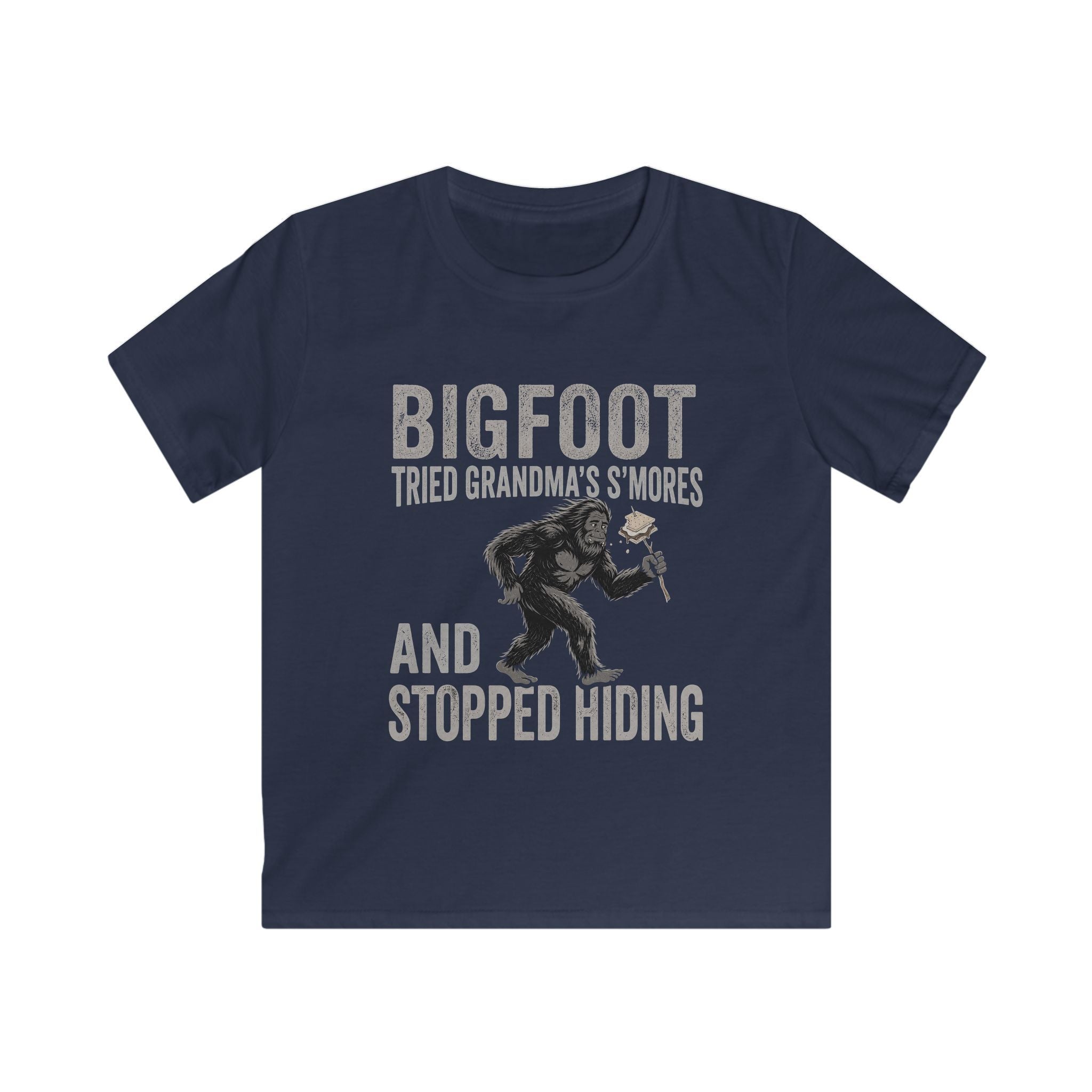 Bigfoot Tried Grandma's S'Mores — And Stopped Hiding Matching Kids T-Shirt