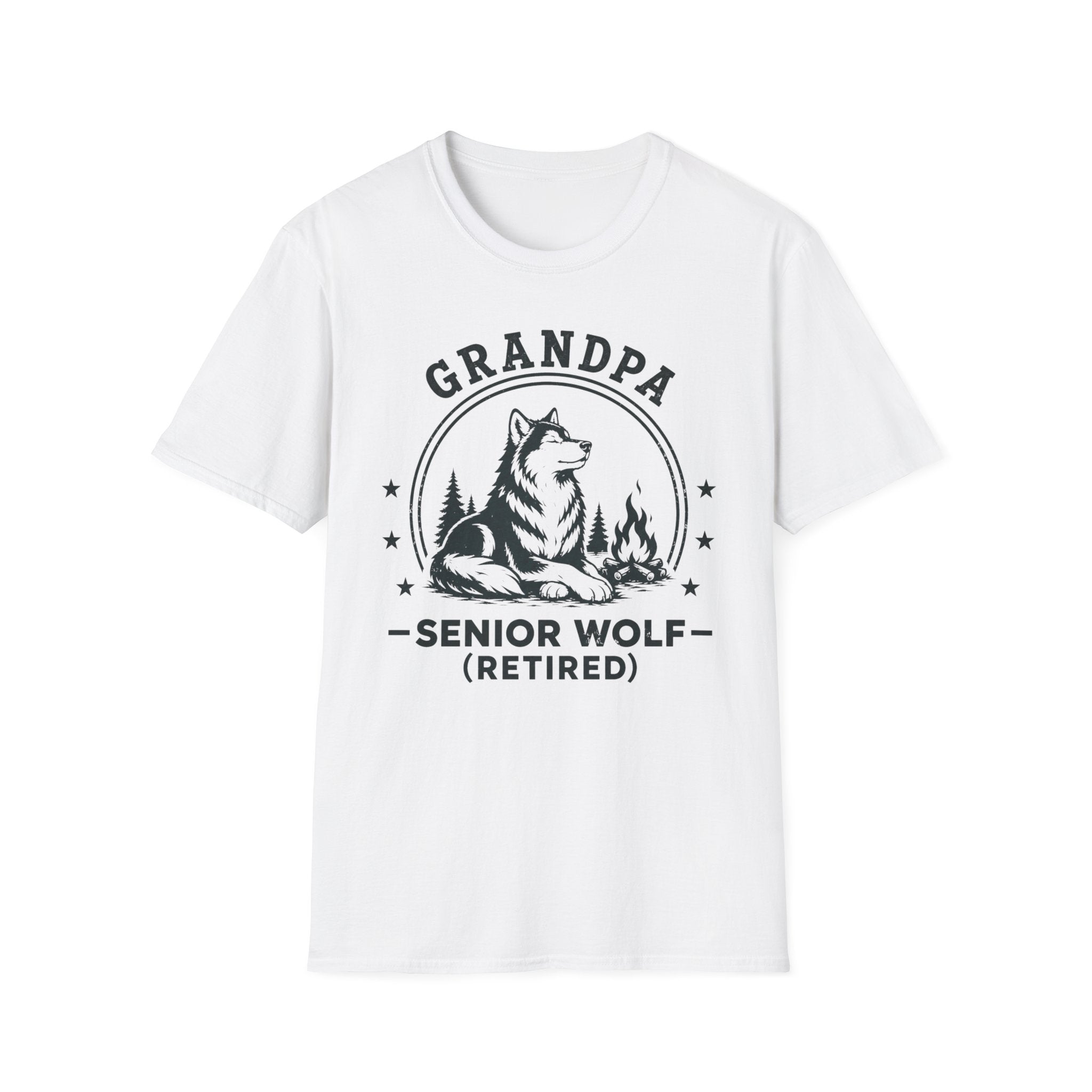 Grandpa — Senior Wolf (Retired) Matching T-Shirt